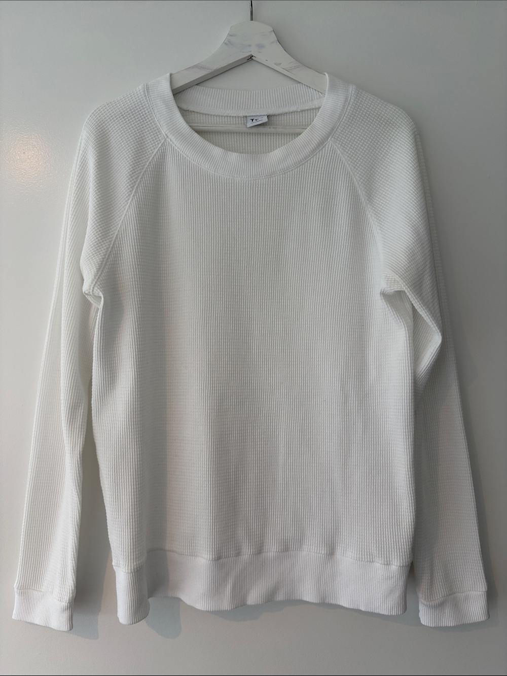 TNA White Women’s Waffle Long Sleeve